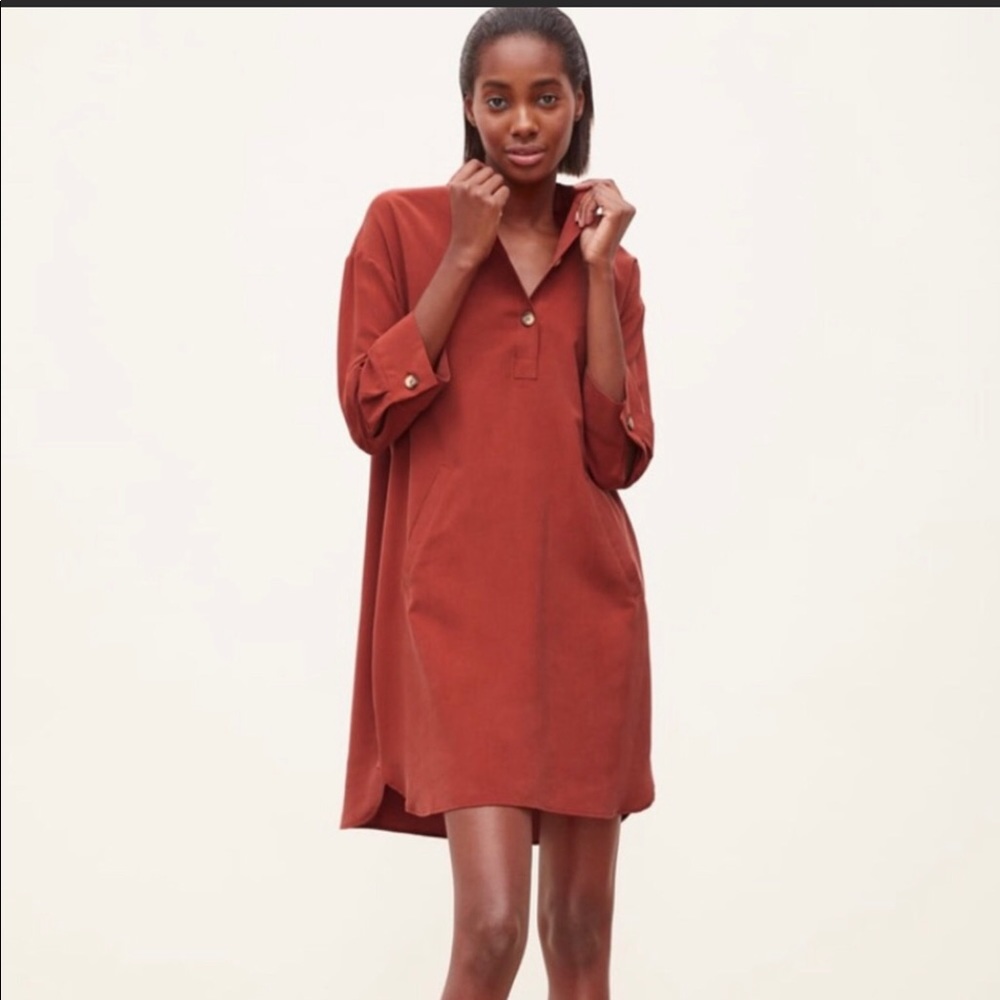 Zara Pouch Pocket Shirt Dress